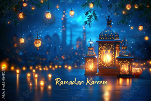"Ramadan Kareem" Text Handw...