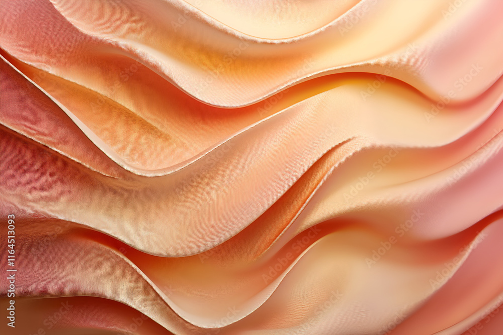 Fototapeta premium Close-up texture of an orange silk cloth for background