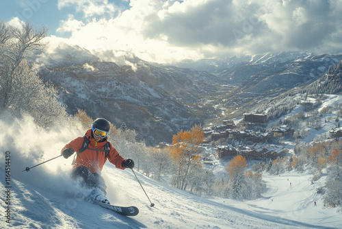 Ski On Mountain