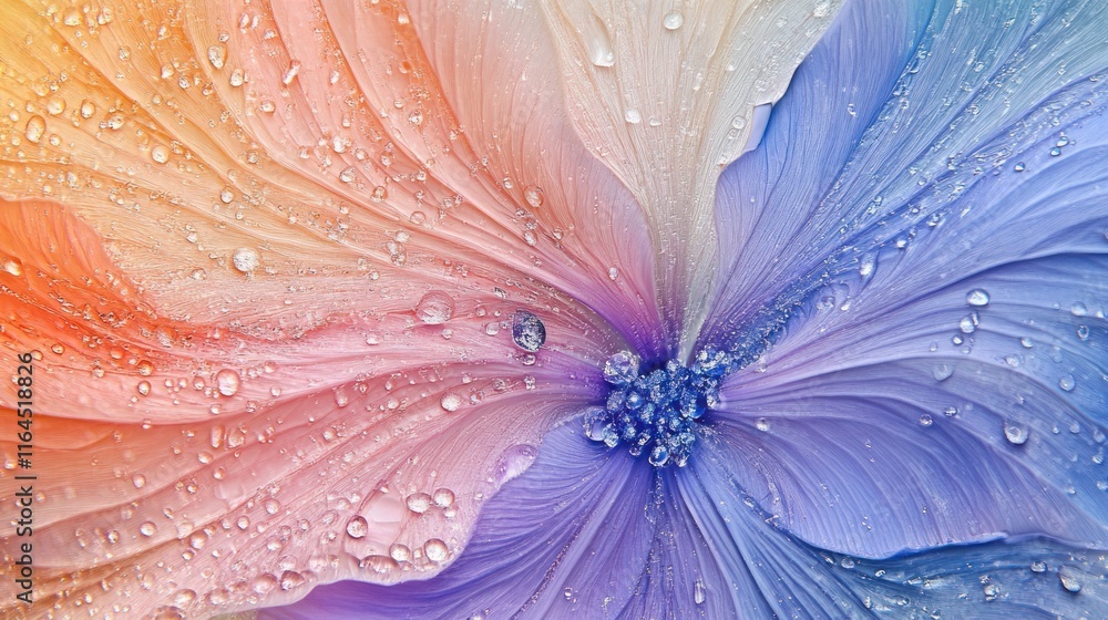 Obraz premium Pastel flower petals with water droplets.