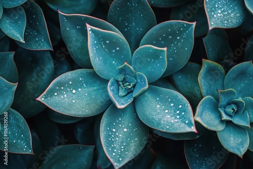 Lush green leaves arranged beautifully in a natural pattern highlighting natu...