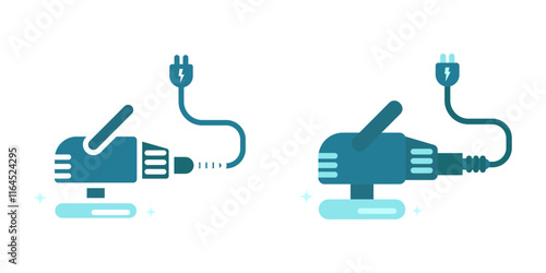 Polishing machine icon set. polisher sign. for mobile concept and web design. vector illustration on white background