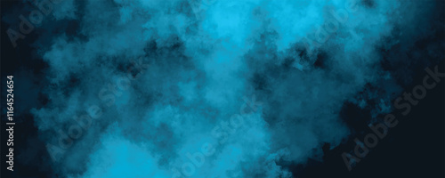 A Blend of Aqua and Deep Navy Tones in an Abstract Watercolor Texture That Feels Lush and Immersive
