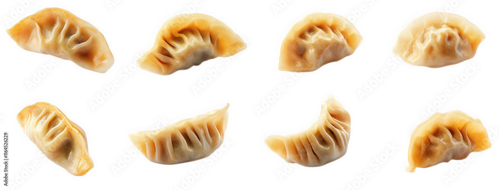a variety of dumplings arranged in different orientations on a white background. highlighting their unique shapes and textures the focus on the dumplings emphasizes their culinary appeal. making it su a variety of dumplings arranged in different orientations on a white background. highlighting their unique shapes and textures the focus on the dumplings emphasizes their culinary appeal. making it su