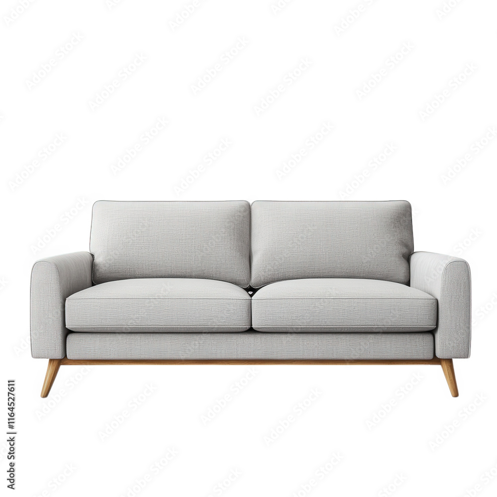 modern. minimalist gray sofa with two cushions. set against a plain white background the sofa's design emphasizes simplicity and comfort. making it suitable for various interior styles it serves as a modern. minimalist gray sofa with two cushions. set against a plain white background the sofa's design emphasizes simplicity and comfort. making it suitable for various interior styles it serves as a