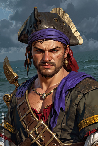 Fierce Pirate Captain