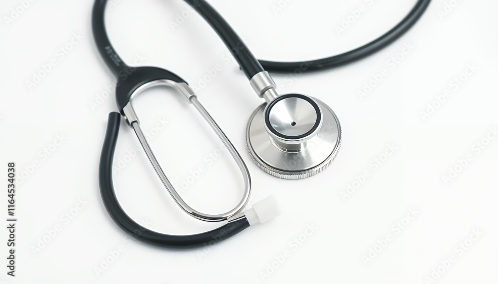 Sleek Black Stethoscope: A Clinical Precision Instrument Sleek Black Stethoscope: A Clinical Precision Instrument