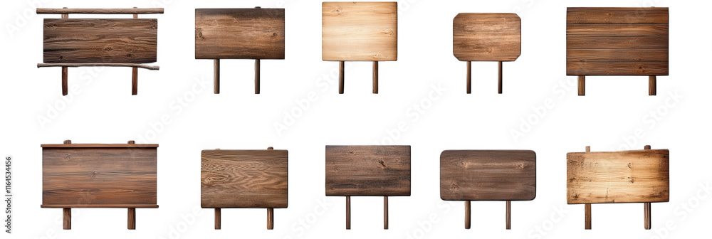 a variety of wooden signs arranged in a grid format. each with different shapes and finishes these signs can serve as blank canvases for messages. advertisements. or directional information. highlight a variety of wooden signs arranged in a grid format. each with different shapes and finishes these signs can serve as blank canvases for messages. advertisements. or directional information. highlight