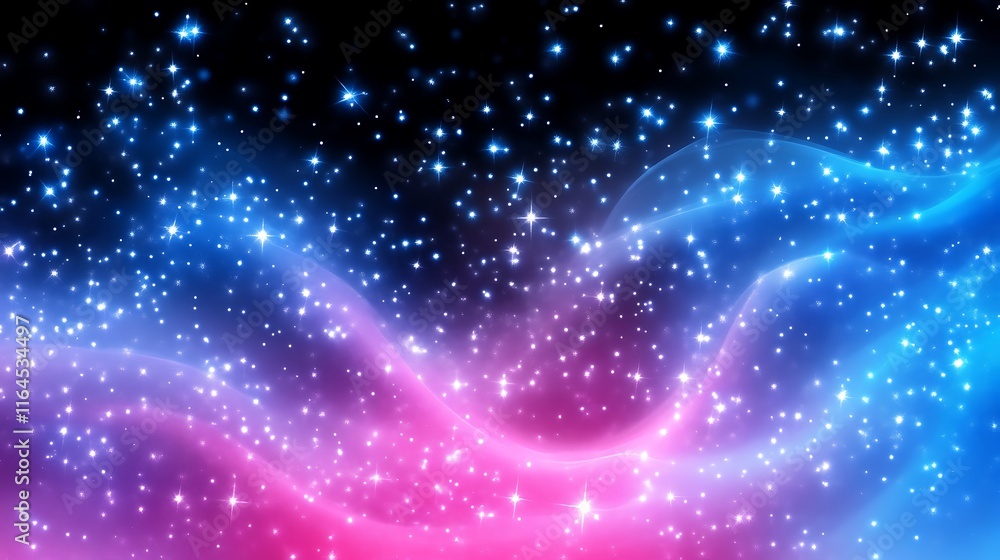 Abstract Cosmic Nebula with Pink and Blue Hues Abstract Cosmic Nebula with Pink and Blue Hues
