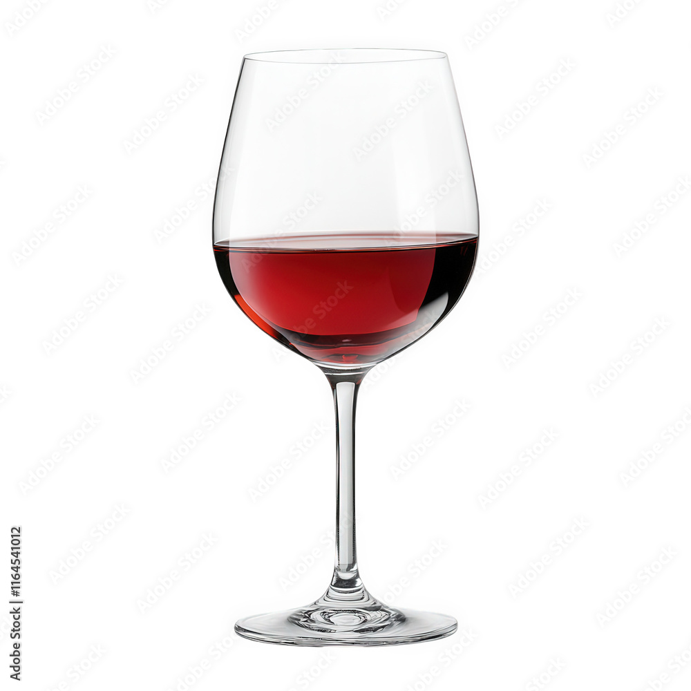 a clear wine glass filled with red wine. elegantly displayed on a plain background. showcasing the rich color and clarity of the liquid the glass's shape enhances the wine's aroma and visual appeal. m a clear wine glass filled with red wine. elegantly displayed on a plain background. showcasing the rich color and clarity of the liquid the glass's shape enhances the wine's aroma and visual appeal. m