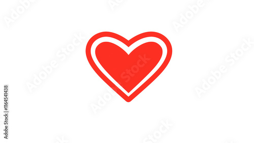 Red heart pattern