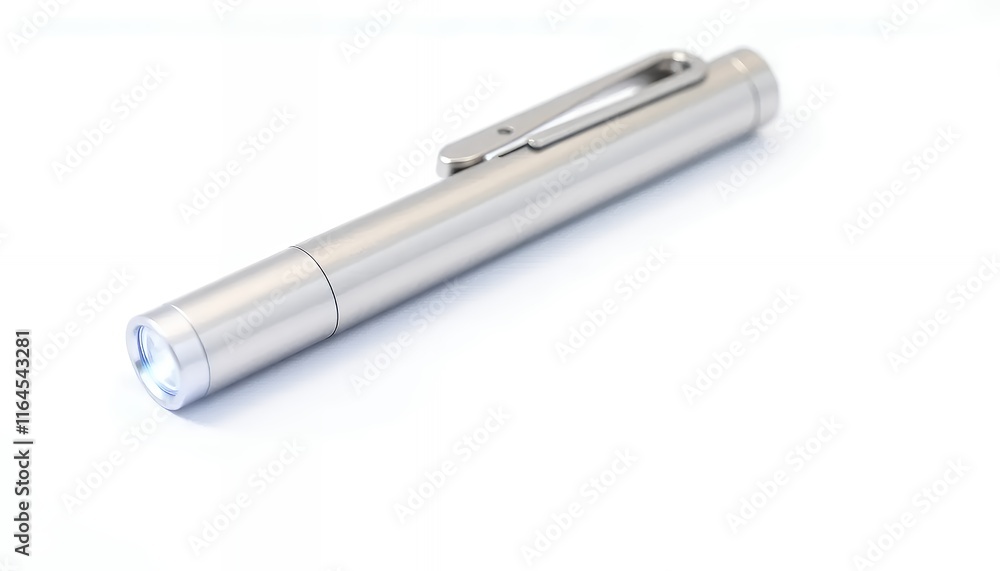 Sleek Silver Penlight: Minimalist Design, Bright Illumination Sleek Silver Penlight: Minimalist Design, Bright Illumination