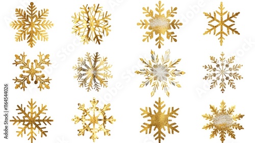 Ornate Snowflake Set for Elegant Christmas Decor photo