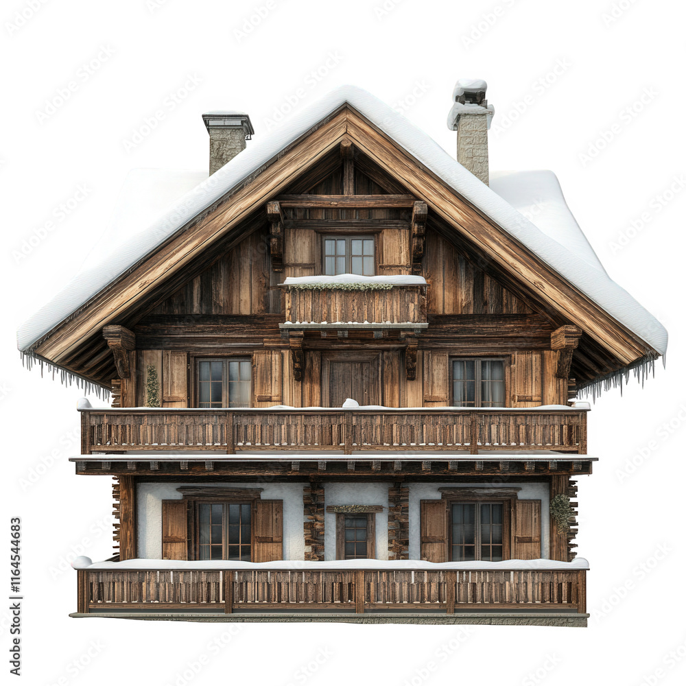 a charming wooden chalet covered in snow. featuring intricate designs. multiple balconies. and a cozy atmosphere this picturesque structure evokes a sense of warmth and comfort. ideal for winter retre a charming wooden chalet covered in snow. featuring intricate designs. multiple balconies. and a cozy atmosphere this picturesque structure evokes a sense of warmth and comfort. ideal for winter retre