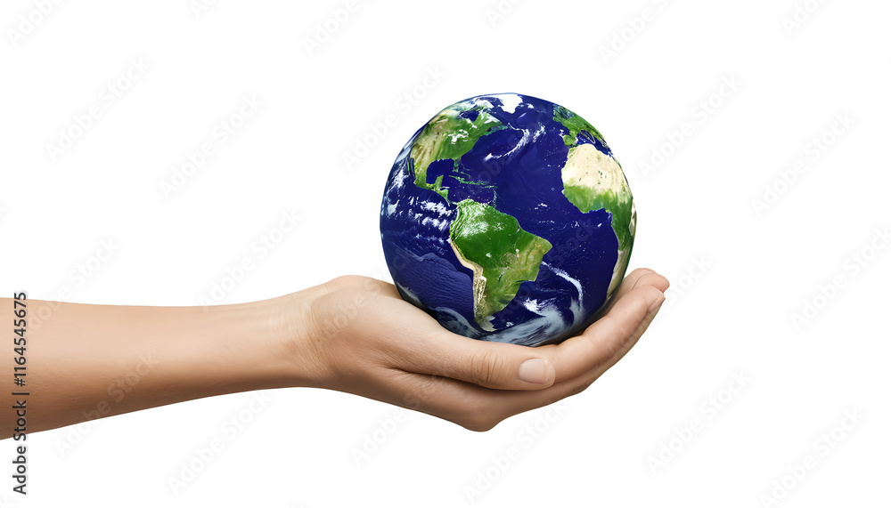 Earth Held Gently in a Hand, symbolizing care and responsibility Earth Held Gently in a Hand, symbolizing care and responsibility