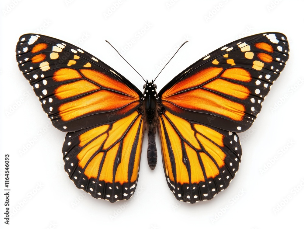 Fototapeta premium Stunning Monarch Butterfly with Vibrant Orange and Black Wings