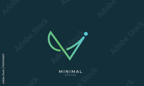 Alphabet letter icon logo V