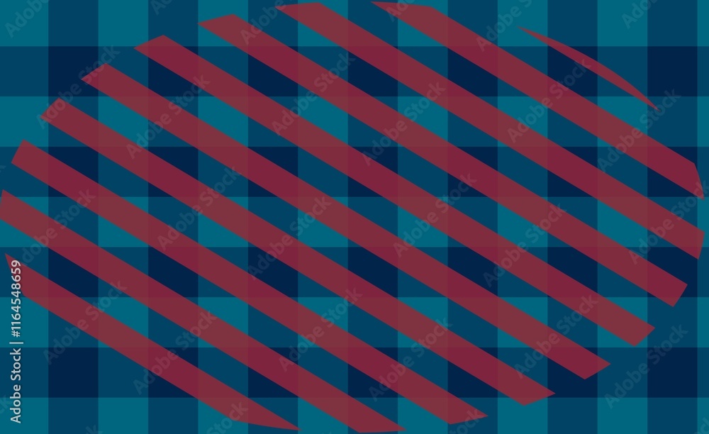 Naklejka premium Red and blue striped background .