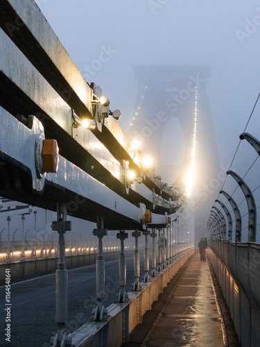 Bristol suspension bridge on a foggy day