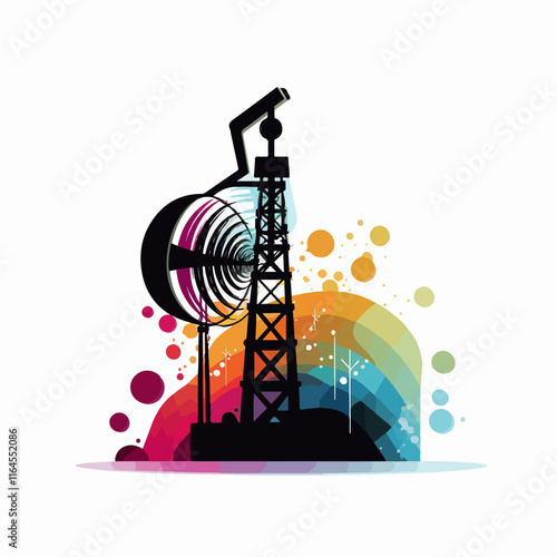 Professional telecommunication icon vector for illustrations photo