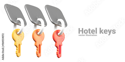 Foto Realistic hotel keys