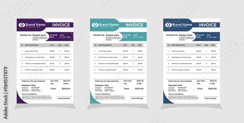 Creative modern invoice design template