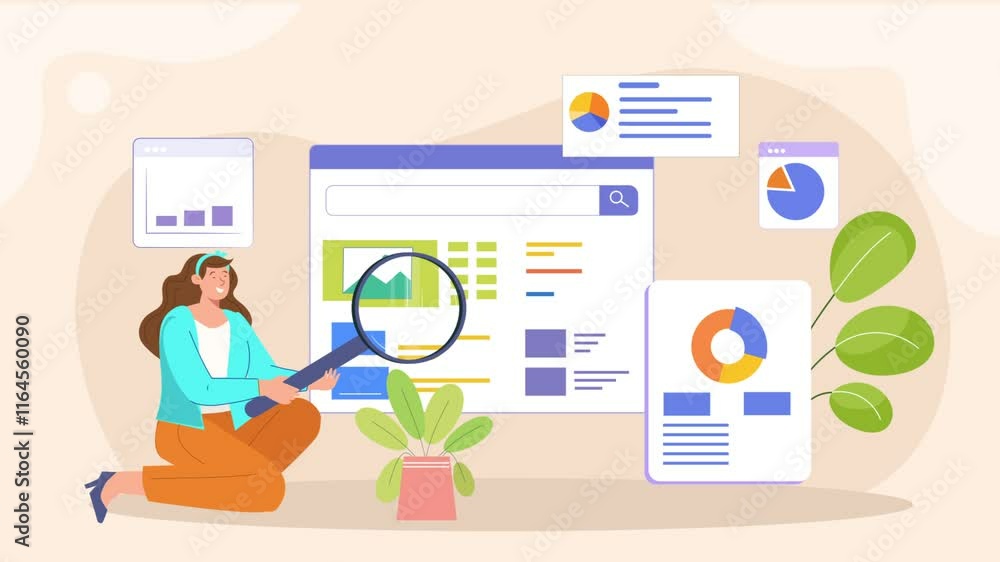 Mobile app development process concept with React Native. Men and women with devices create applications using an open source platform in a flat graphic animated style. Mobile app development process concept with React Native. Men and women with devices create applications using an open source platform in a flat graphic animated style.