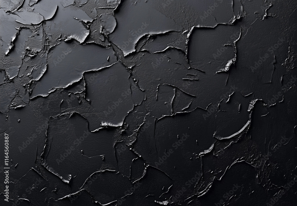 Obraz premium Black grunge background with rough texture and distressed surface for design template, banner, or wallpaper