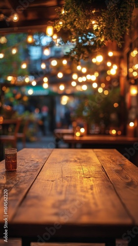 Cozy dining table with a candle in a warmly lit restaurant during evening hours