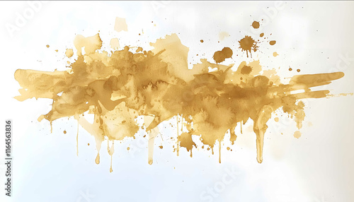 very few and very faint light browngold waterpaint blotches on paper white background the blotches should not be near the edges of the image photo