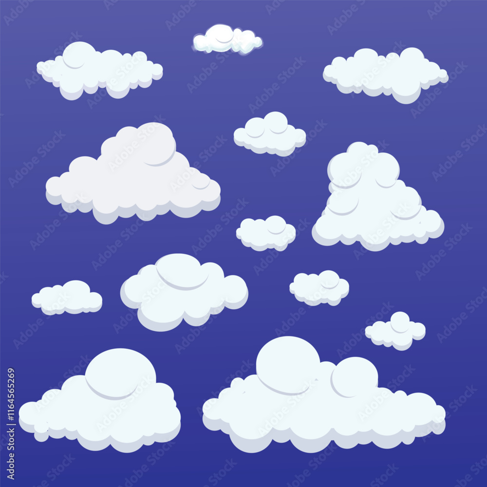 White Cloud Design with Vector in the Sky. White Cloud Design with Vector in the Sky.