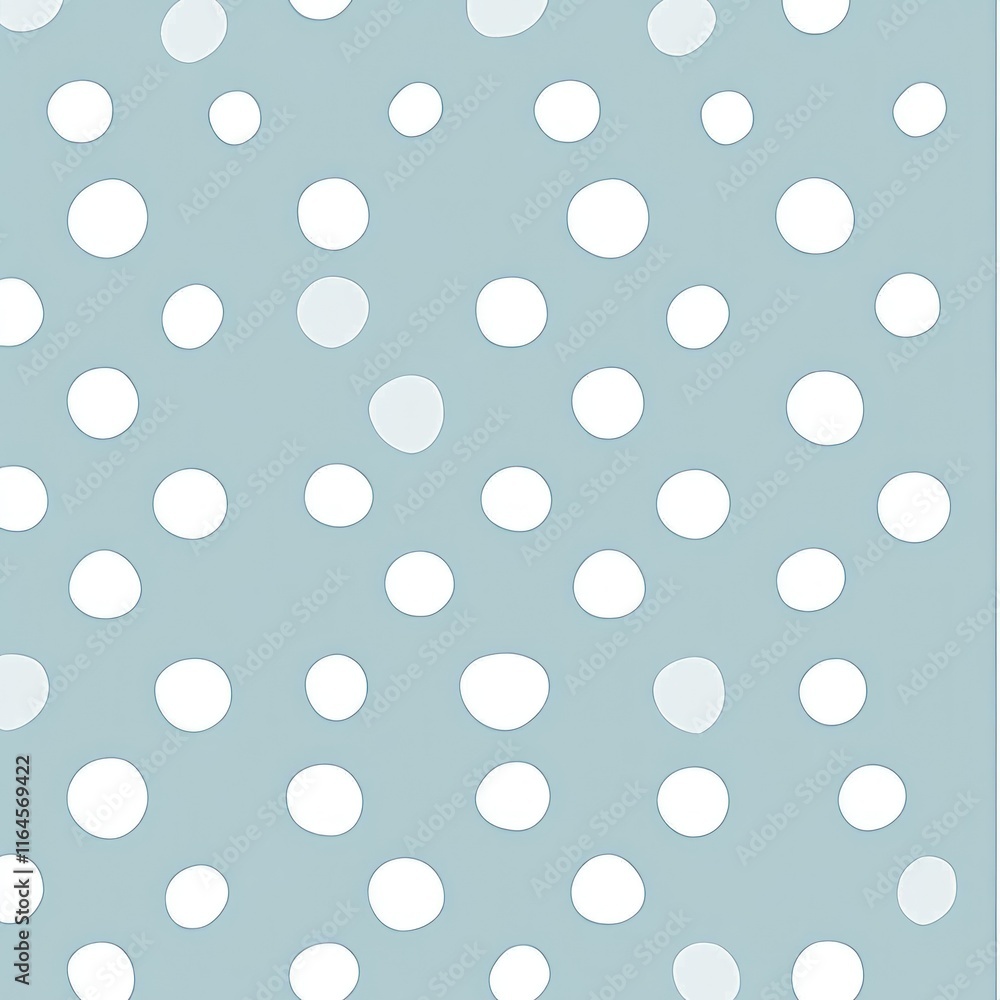 Seamless pattern with scattered white circles on a light blue background. Seamless pattern with scattered white circles on a light blue background.