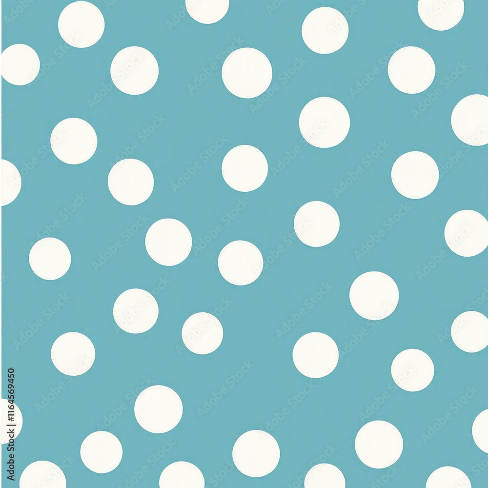 Teal background with scattered white polka dots. Teal background with scattered white polka dots.