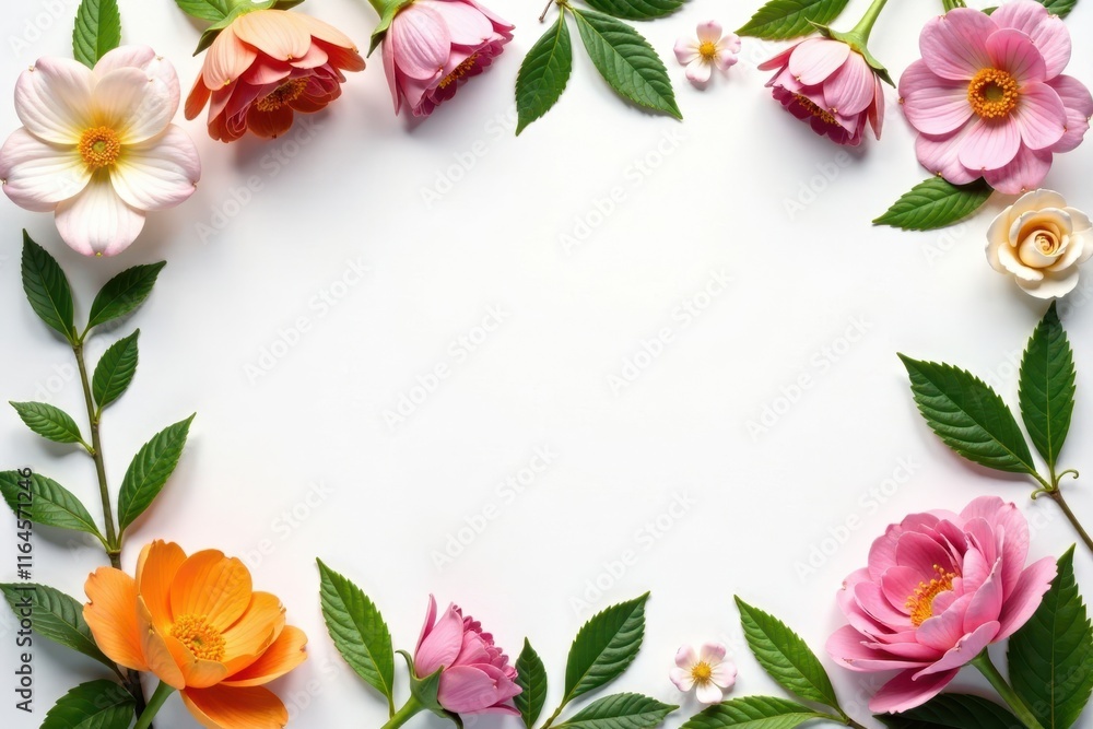 Floral arrangement in a rectangular frame with soft colors and delicate lines, showcasing herbal elements, abstract, pattern Floral arrangement in a rectangular frame with soft colors and delicate lines, showcasing herbal elements, abstract, pattern