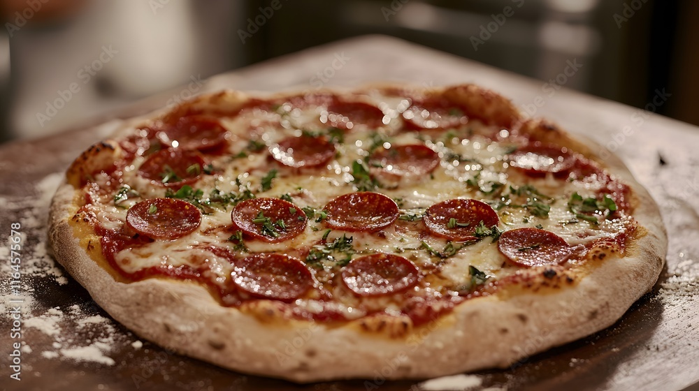 Delicious Pepperoni Pizza Ready To Eat Delicious Pepperoni Pizza Ready To Eat