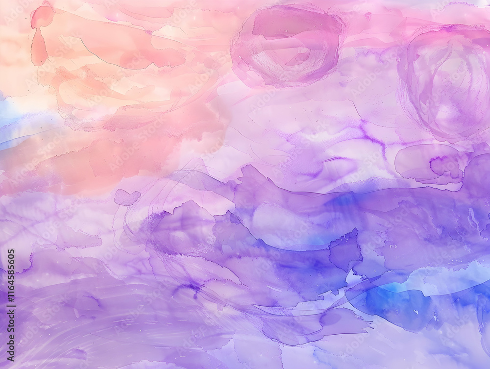 Celestial Whispers: A Serene Watercolor Dance of Cool and Warm Hues Celestial Whispers: A Serene Watercolor Dance of Cool and Warm Hues
