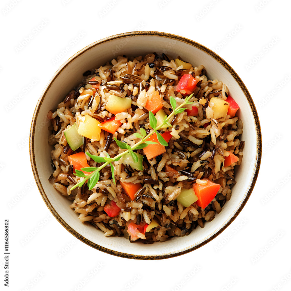 Delicious Wild rice pila isolated on transparent background Delicious Wild rice pila isolated on transparent background