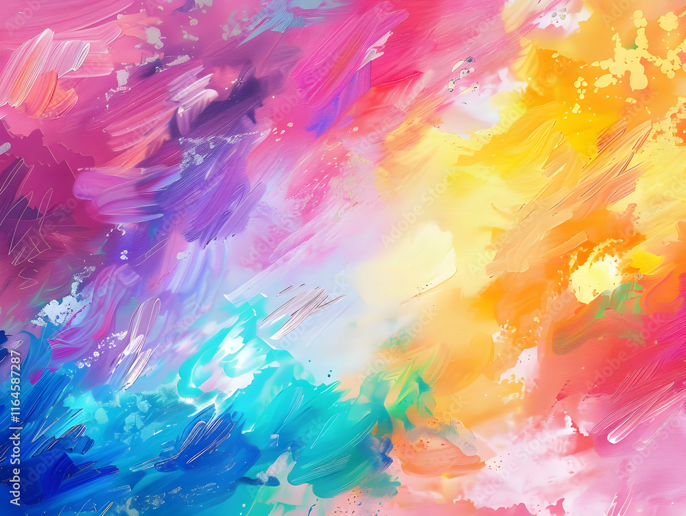 Vivid Abstract Brushstrokes of Dreamy Sunset and Mystical Twilight Hues in a Colorful Canvas Vivid Abstract Brushstrokes of Dreamy Sunset and Mystical Twilight Hues in a Colorful Canvas