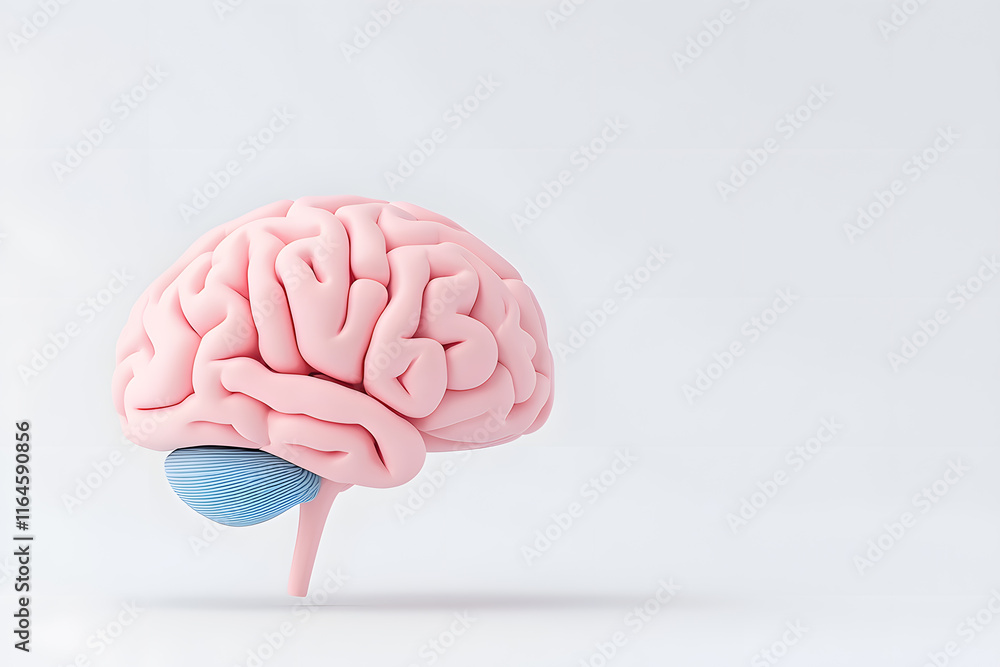 3d human brain isolated on white background 3d human brain isolated on white background