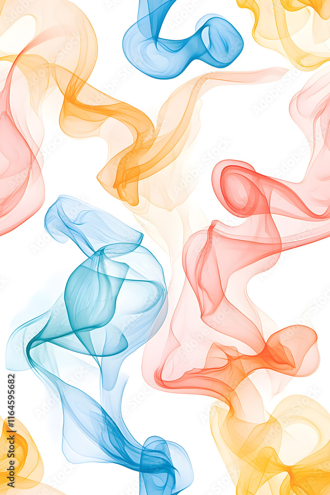 Naklejka premium Abstract watercolor blobs and splash seamless pattern