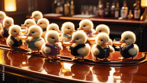 Dapper Ducklings at the Bar