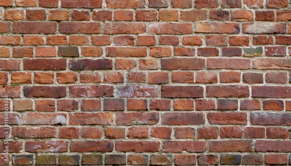 Naklejka premium Vintage Red Brick Wall Texture with Industrial Charm