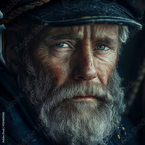 Portrait of an old fisherman