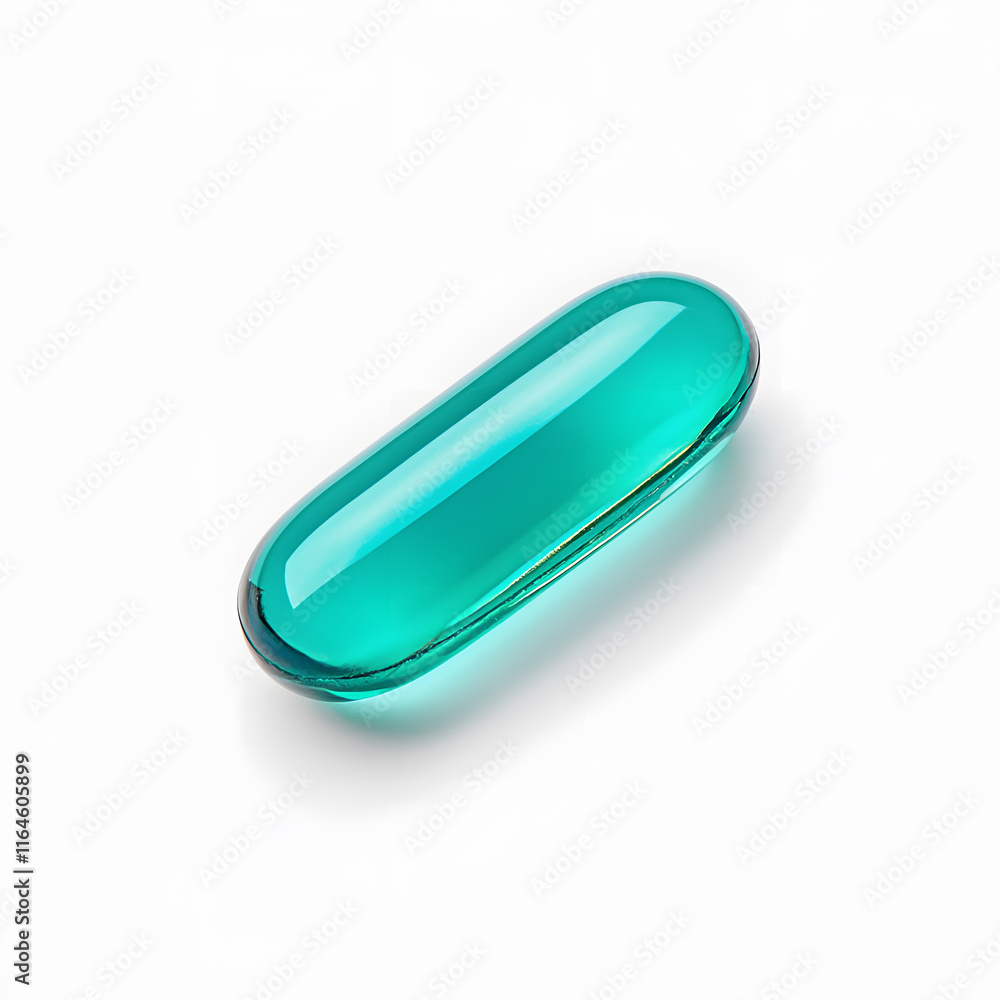 Aqua Pill Capsule isolated on white background Aqua Pill Capsule isolated on white background