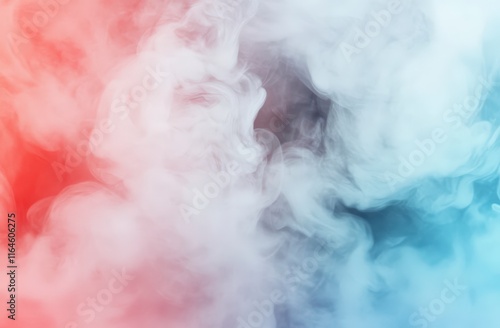 Abstract Swirling Smoke in Vibrant Pink and Blue Hues