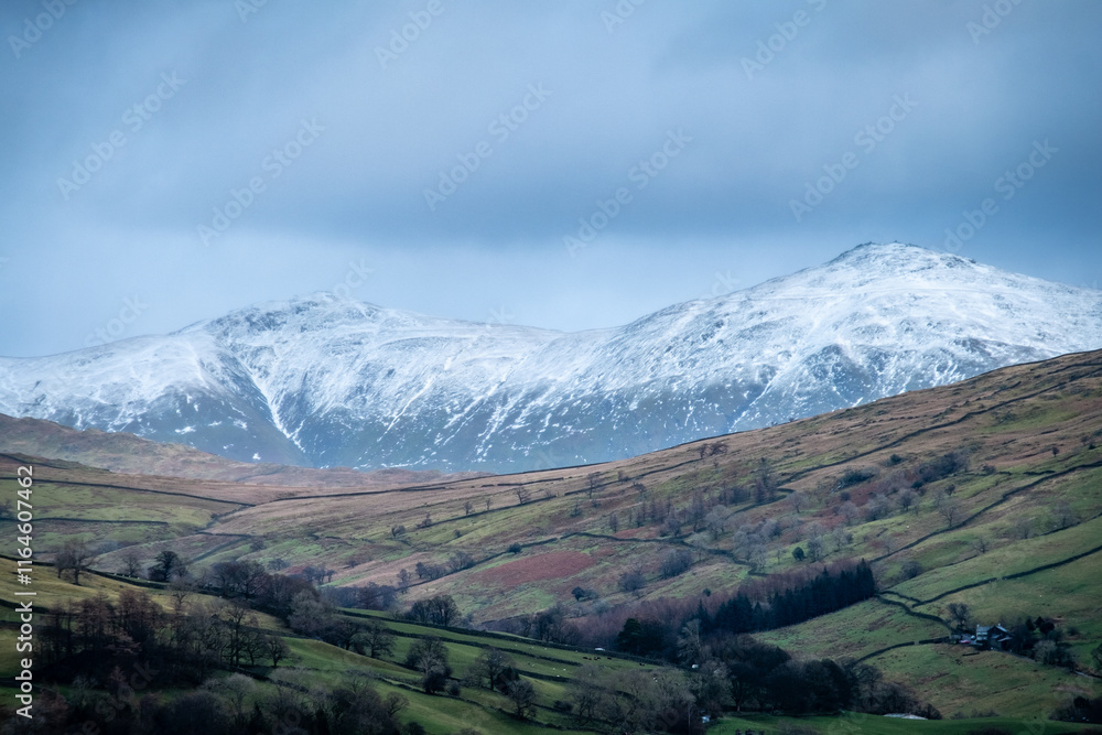 Mountain landscape with clouds