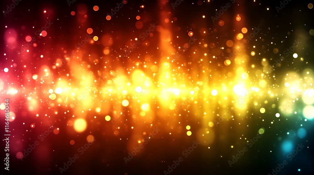 Naklejka premium Colorful Lights Sparkle Abstract Background Design