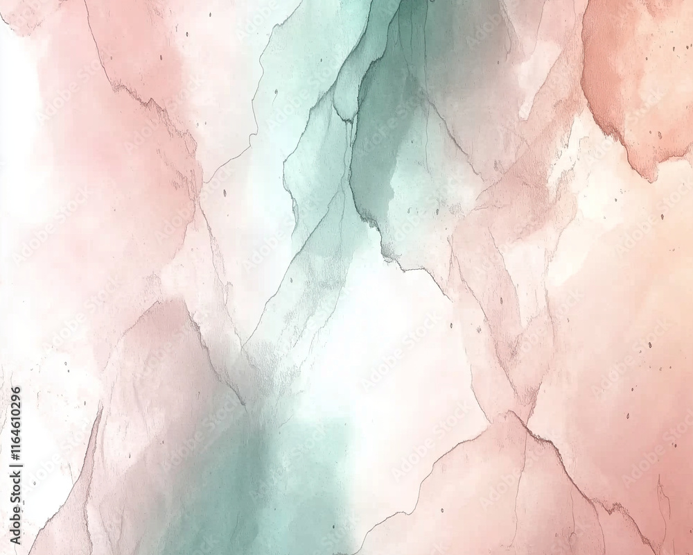 Fototapeta premium Abstract Watercolor Brushstroke Texture in Soft Pastel and Earthy Tones