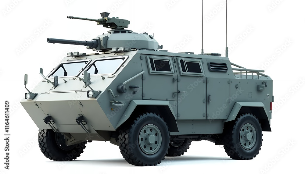 Military Armored Personnel Carrier: Robust Design, Tactical Green Military Armored Personnel Carrier: Robust Design, Tactical Green