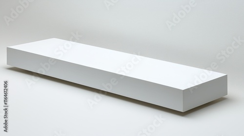 Wallpaper Mural Minimalist white rectangular platform or bench. Torontodigital.ca